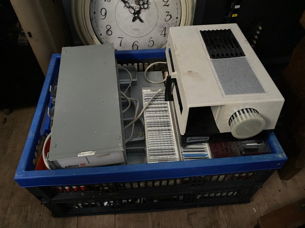 diaprojector met scherm, Ophalen, Gebruikt, Met scherm