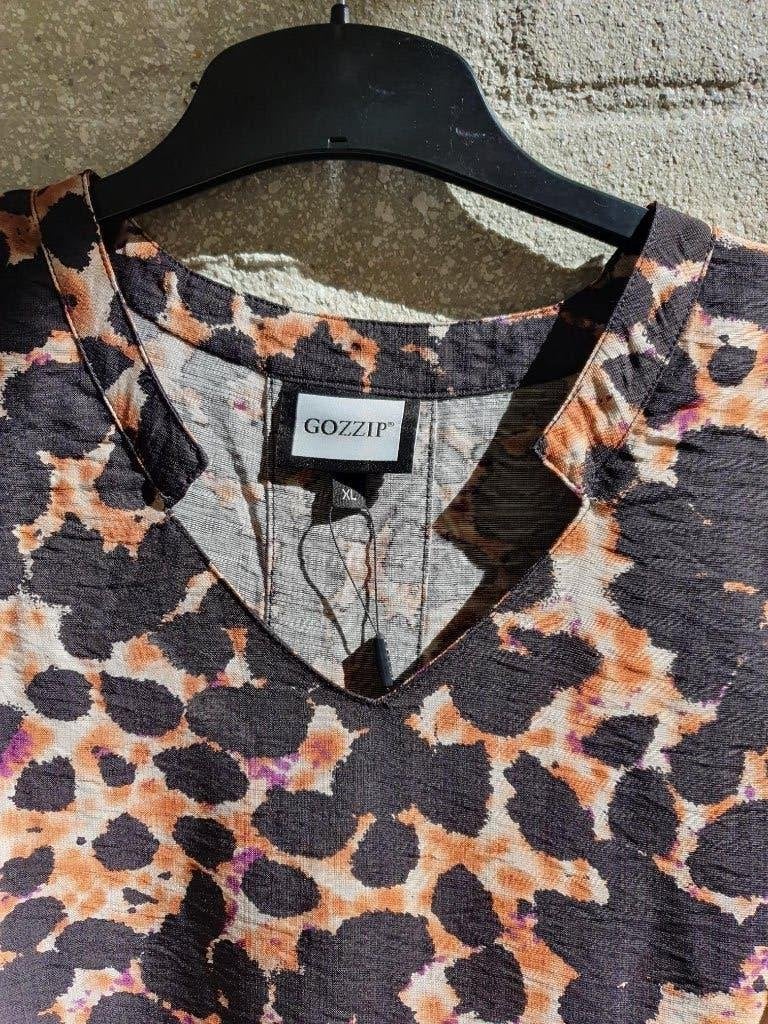 Nieuw! Gozzip blouse Ketty animal print maat XL 54/56, Verzenden, Nieuw, Gozzip, Blouse of Tuniek