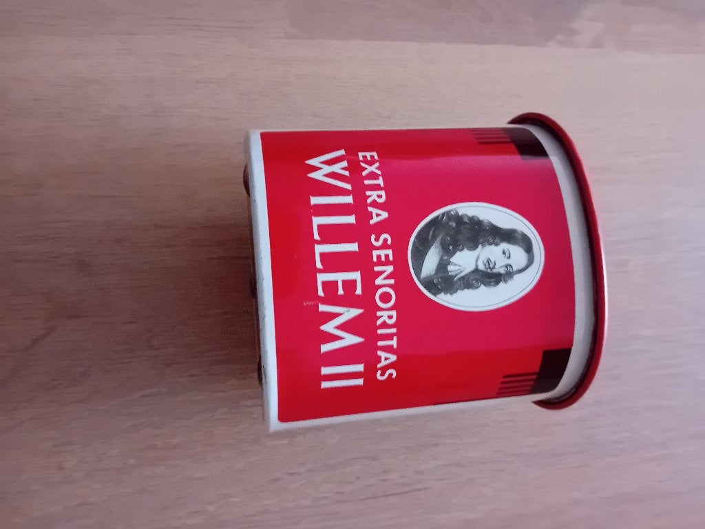 Sigaren blik Blik Sigaren Blikje Willem 2, Ophalen of Verzenden, Zo goed als nieuw, Overige