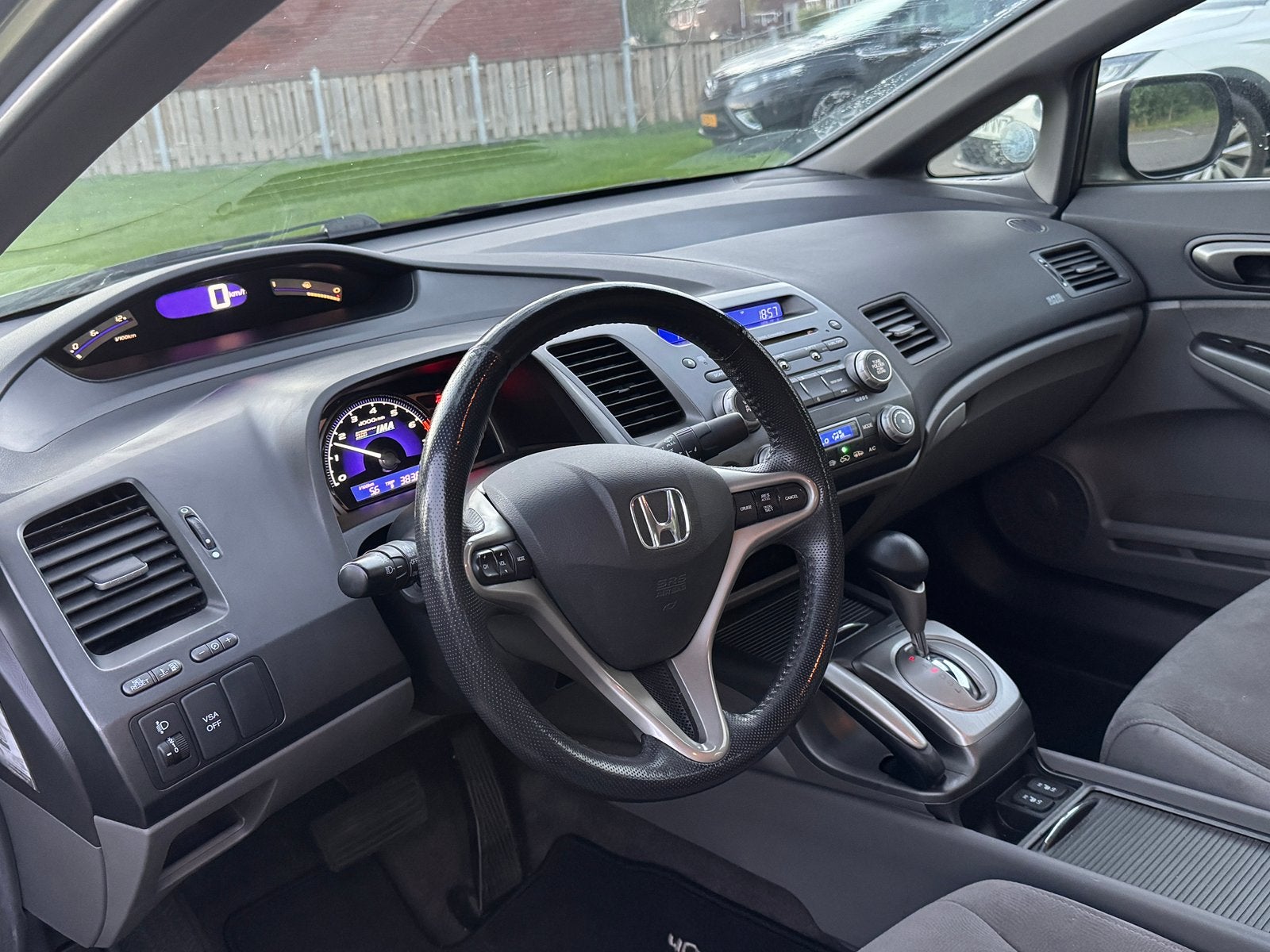 Honda Civic 1.3 Vtec Hybrid 4DR C-tr. 2008 Grijs, Auto's, 0 kg, Leder en Stof, Origineel Nederlands, Grijs