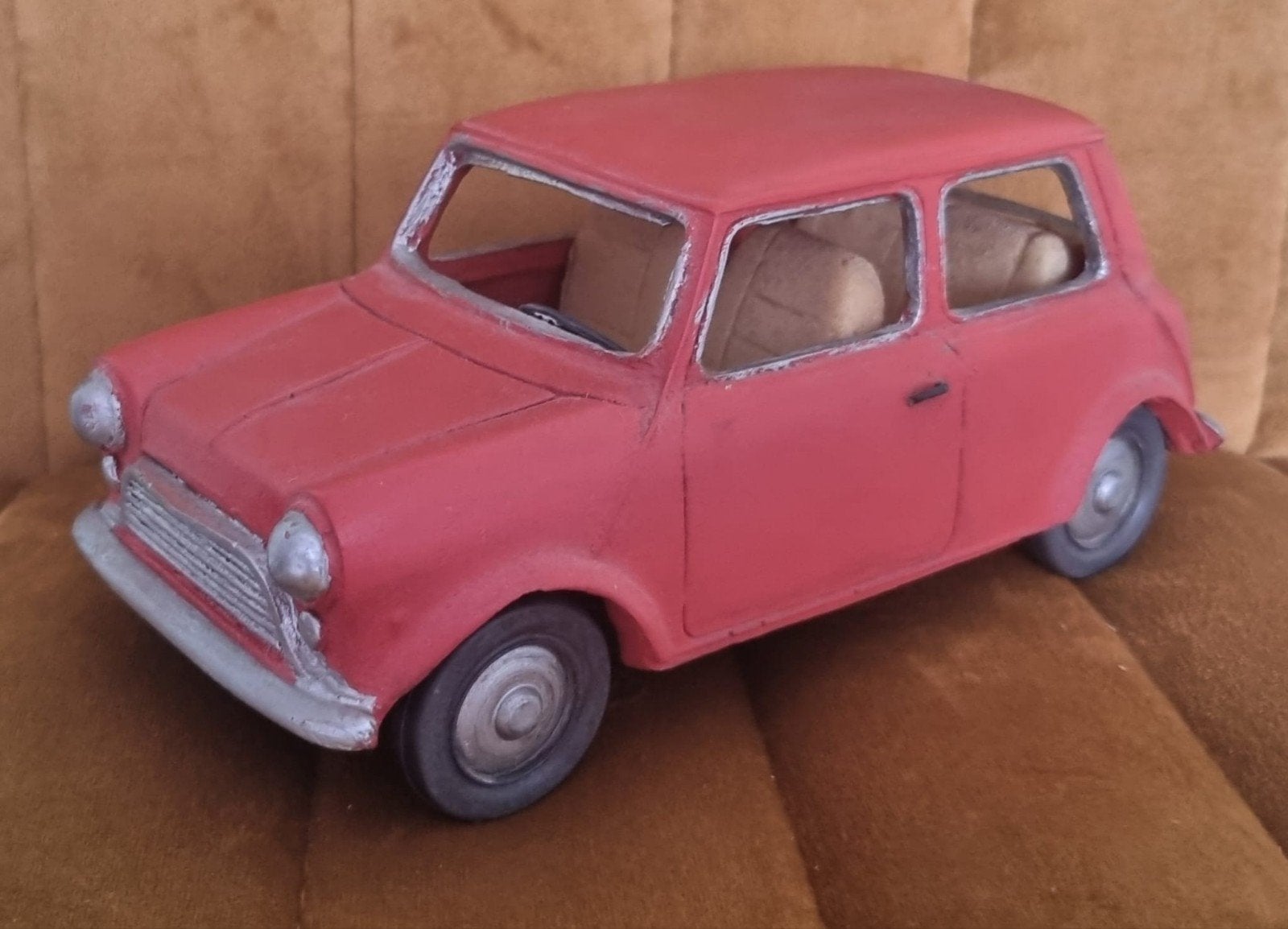 Mini Cooper Kunsthars Classic Cars 20x9x9cm, Ophalen of Verzenden, Zo goed als nieuw, Auto