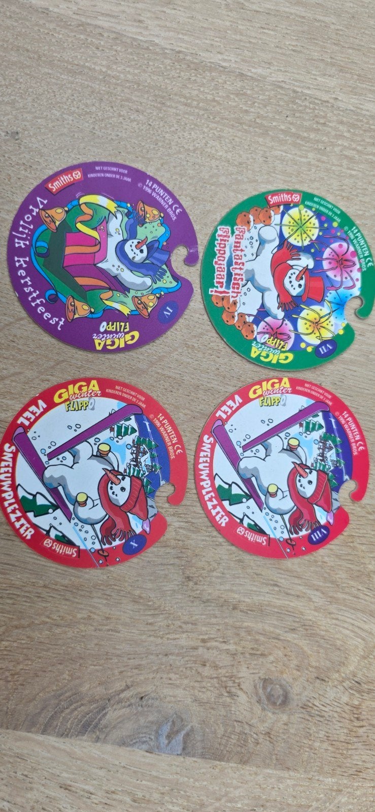 Zeldzame Kerstflippo's - Looney Tunes en Sneeuwpoppen, Ophalen of Verzenden, Kerstflippo's, Losse flippo's