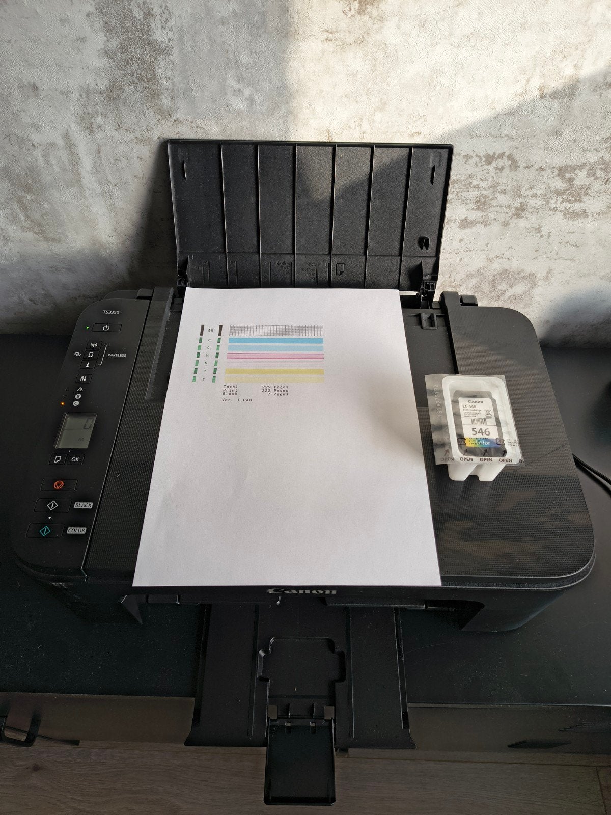 Canon TS 3350 All-in-One Printer met nieuwe cartridge, Kleur printen, Gebruikt, Inkjetprinter, All-in-one