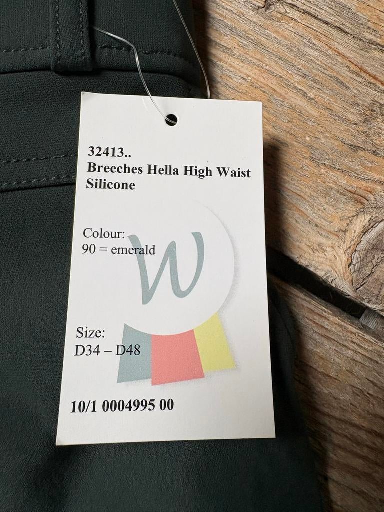 ELT Hella High Waist Silicone Rijbroek - Emerald, Dieren en Toebehoren, Paardrijkleding, Ophalen of Verzenden, Nieuw, Dressuur