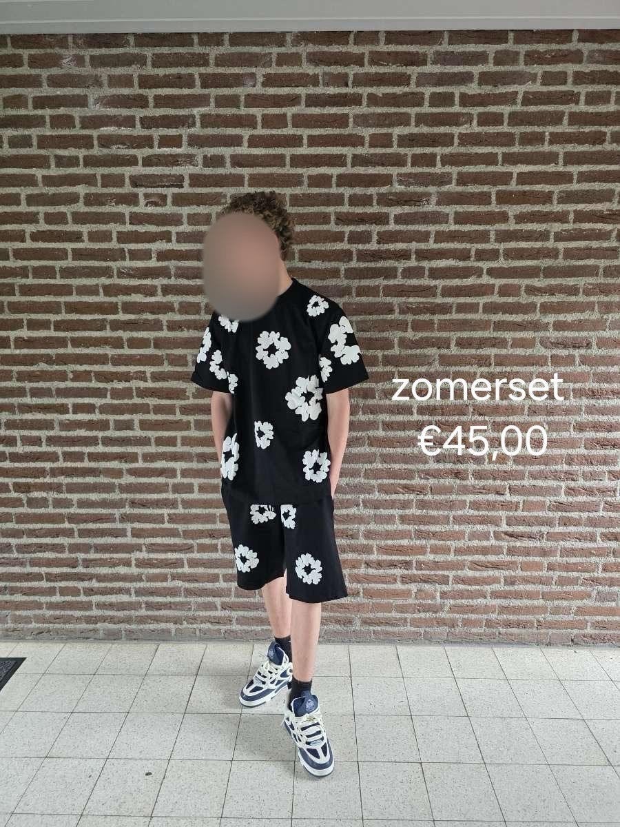Zomer Denim Tears Set - T-shirt & Short, Kleding | Heren, Overige Herenkleding, Ophalen of Verzenden, Zo goed als nieuw, Denim Tears