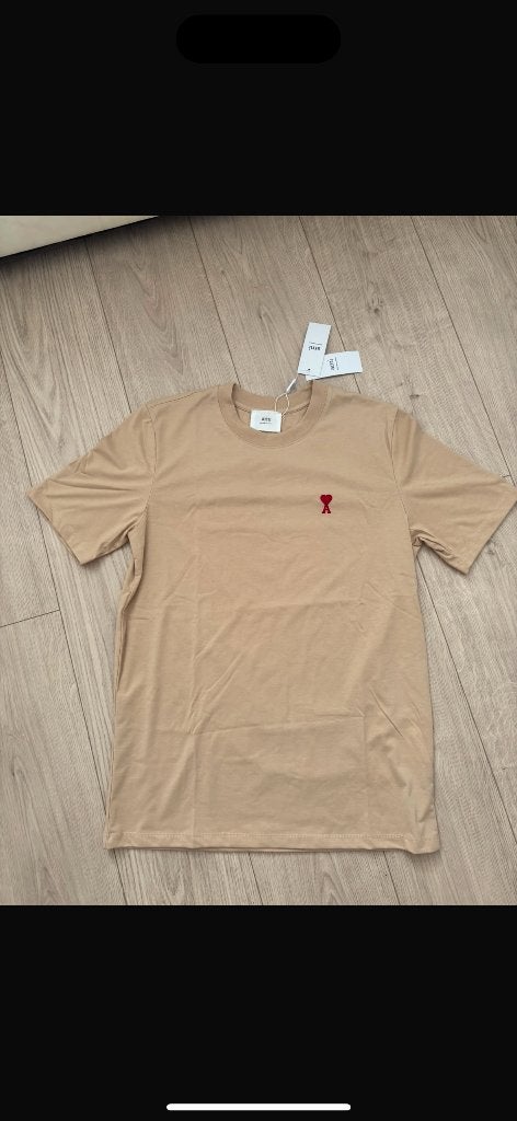 Ami t-shirt maat M, Maat 48/50 (M), Ami Paris, Beige, Nieuw