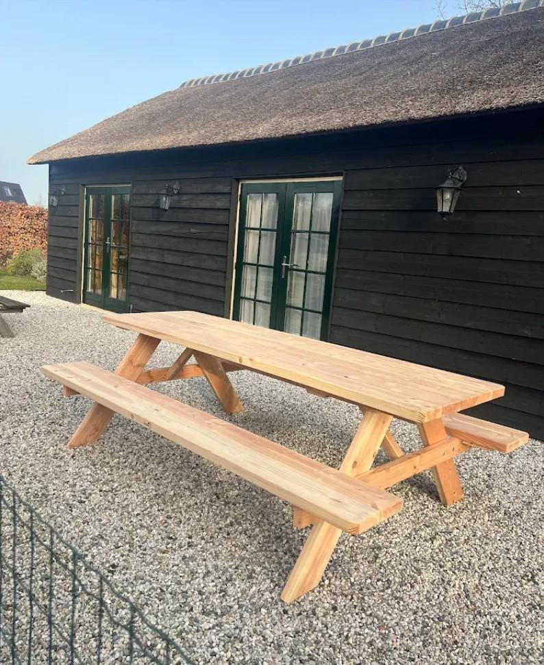 Picknicktafel/bank Lindor Douglas hout 150 cm, Tuin en Terras, 5715 bm, Nieuw, Ophalen of Verzenden, Info@outdoorgiant.nl