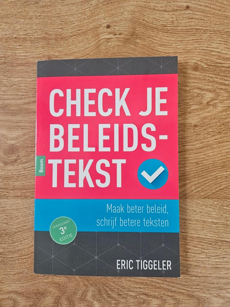 Check je beleidstekst - Eric Tiggeler (3e editie), Eric Tiggeler, Zo goed als nieuw, Gamma, HBO
