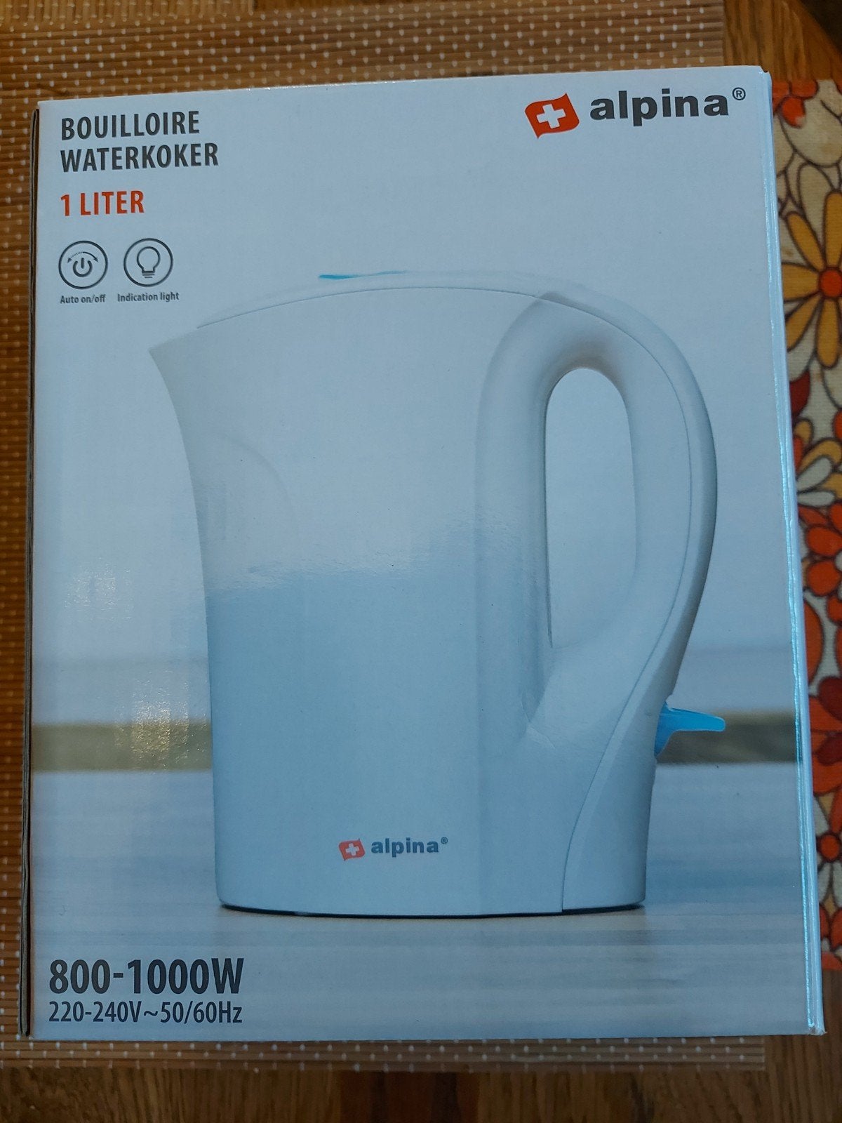 Alpina Waterkoker 1 Liter - Nieuw in Doos, Minder dan 1 liter, Ophalen of Verzenden, Nieuw, Draadloos