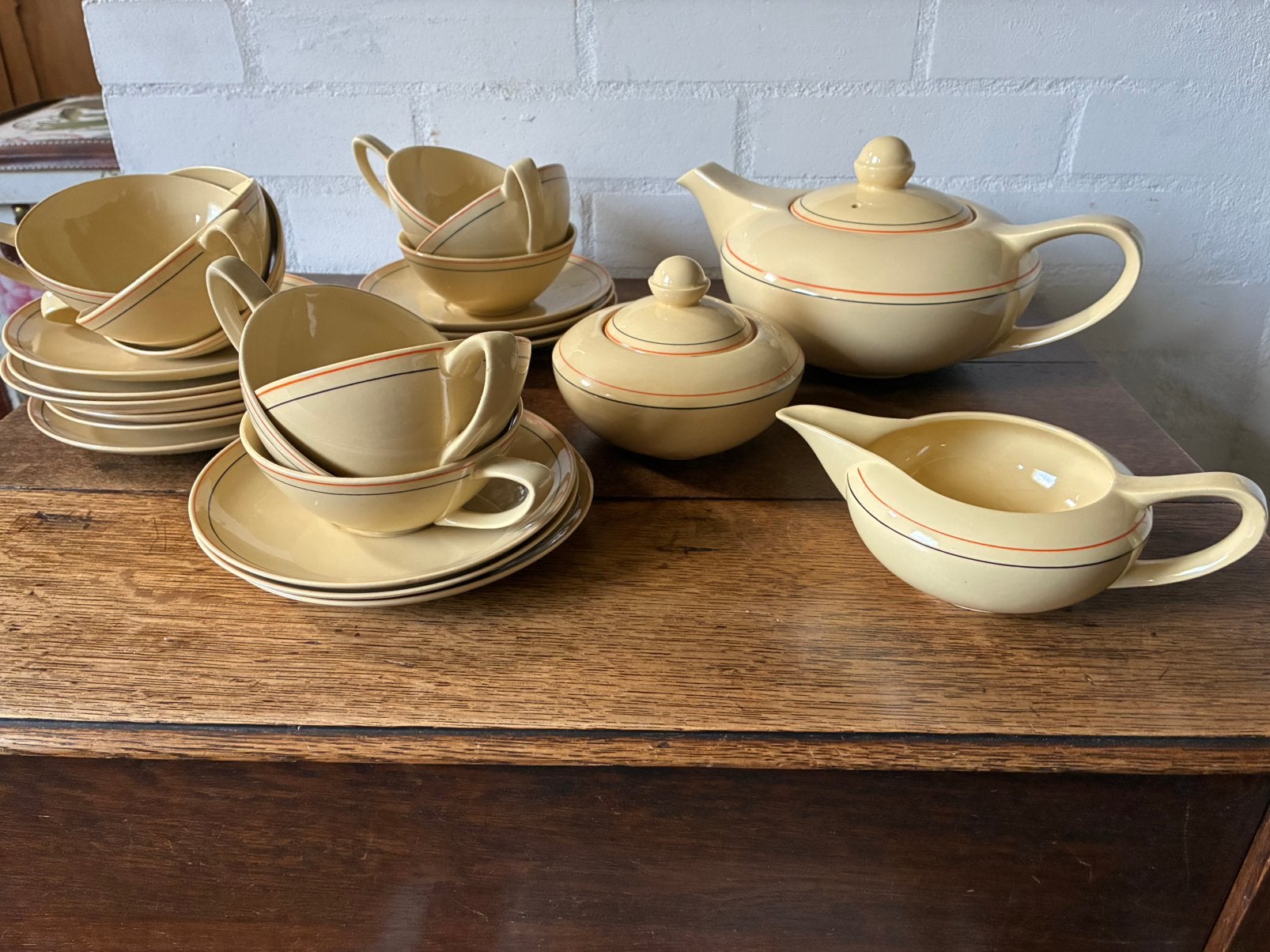 Retro theeservies uit de jaren 50, Ophalen