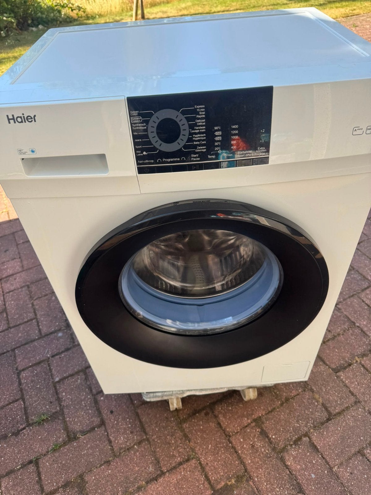 Haier wasmachine 7 k, Ophalen, Zo goed als nieuw, 85 tot 90 cm, 1200 tot 1600 toeren