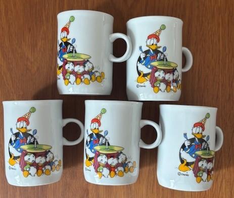 Disney keramieken bekers 5x - Ø6cm x 8.5cm - nieuw, Ophalen of Verzenden, Nieuw