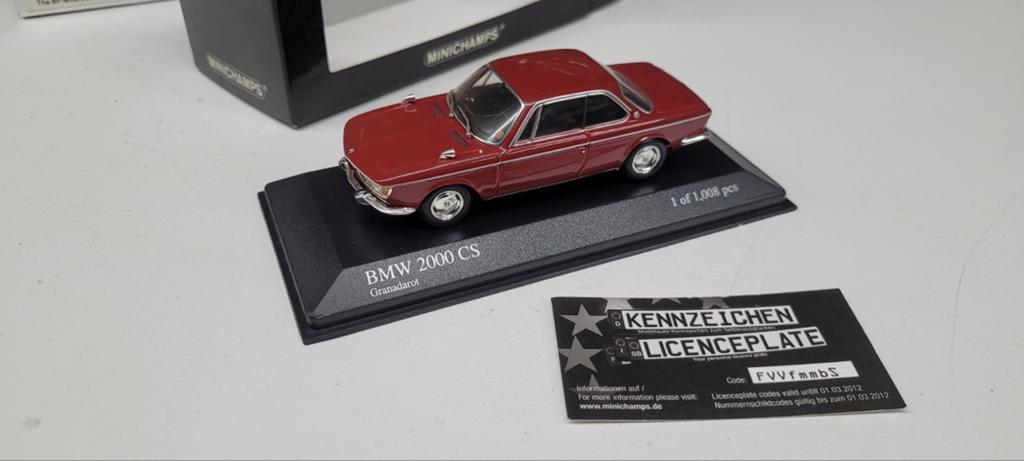 Minichamps 1967 BMW 2000 CS, Ophalen of Verzenden, Zo goed als nieuw, Auto, MiniChamps
