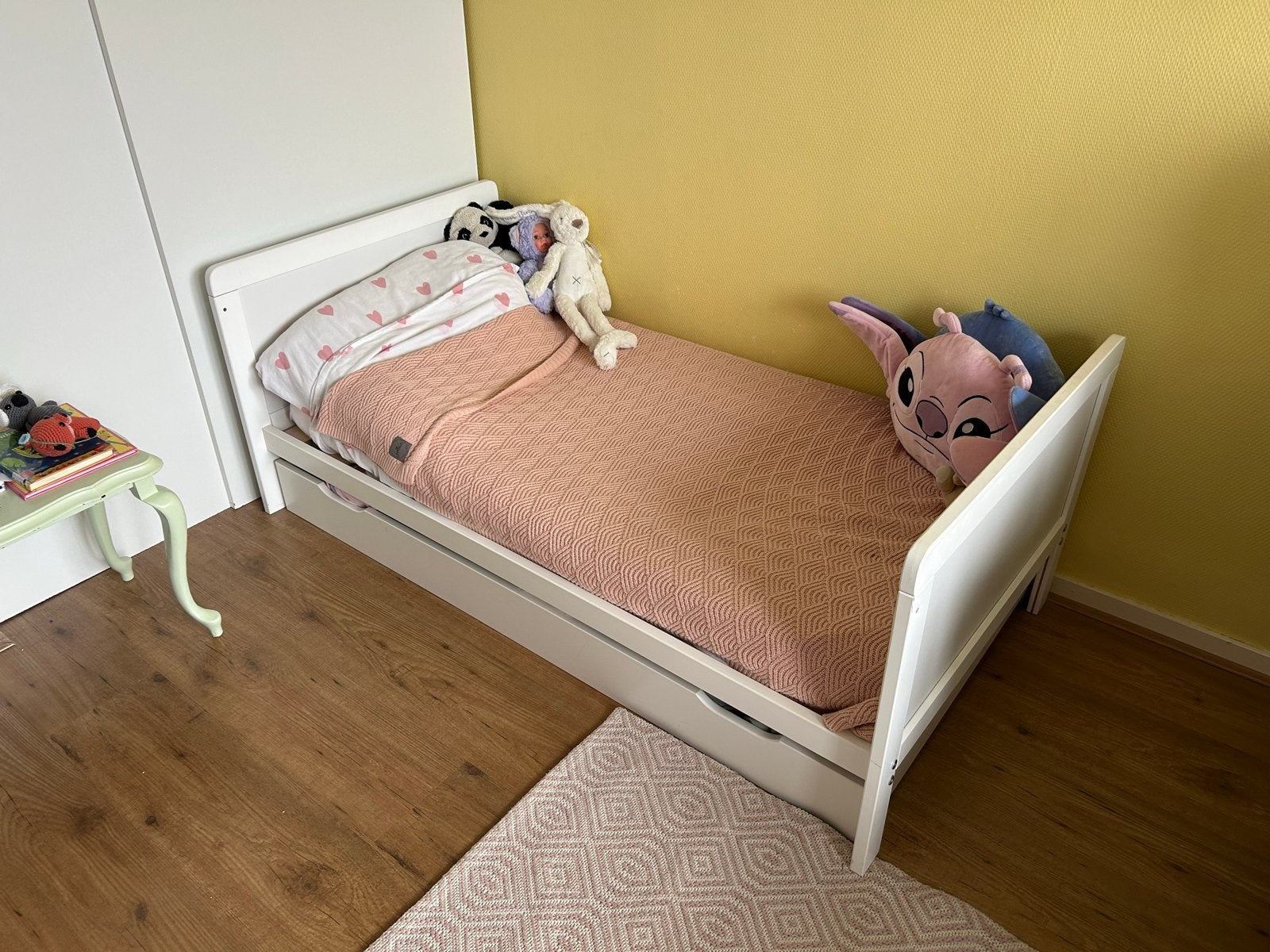 Petit Amelie meegroeibed evolutif wit inclusief lade, Huis en Inrichting, Wit, Hout, Verstelbaar, Gebruikt