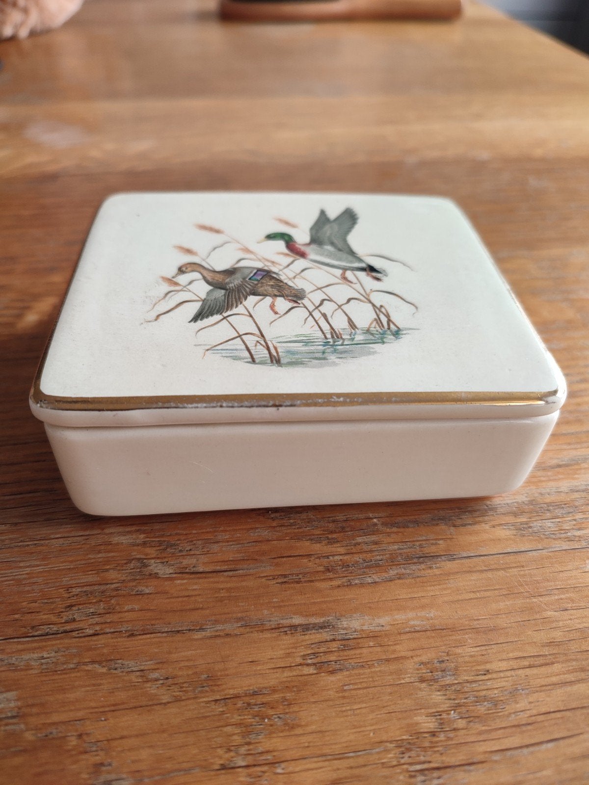 Vintage Waechtersbach keramische doosje met eenden motief, Ophalen of Verzenden