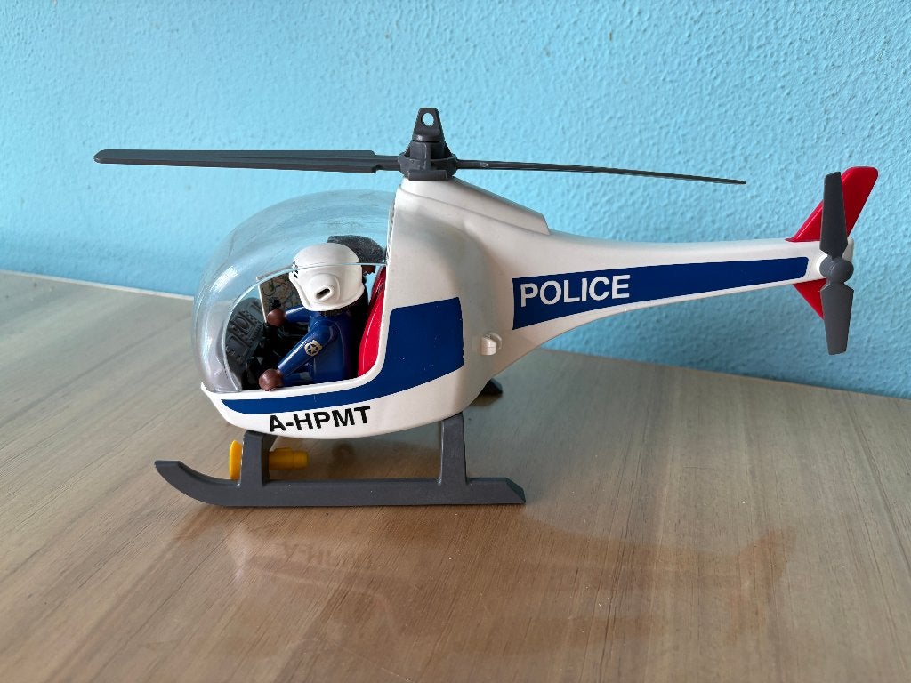 Playmobil Politie Helikopter met Figuren, Gebruikt, Complete set, Voertuig, Ophalen of Verzenden