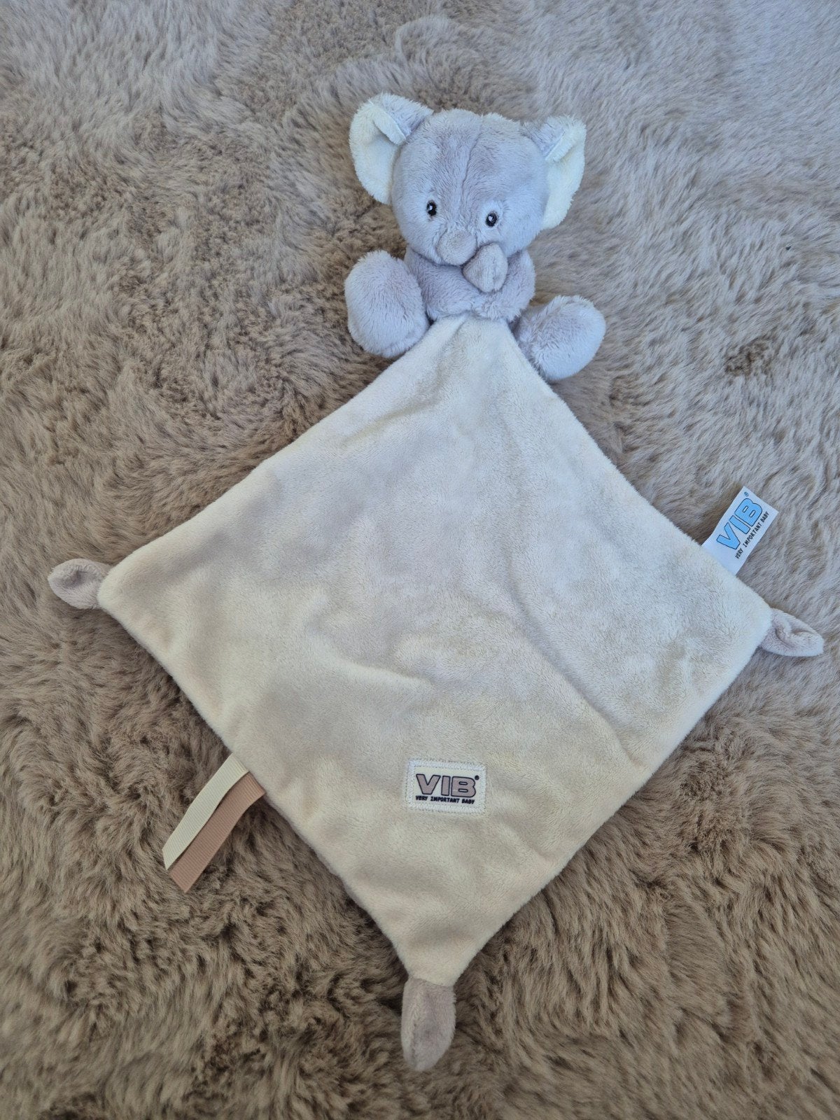 VIB knuffeldoekje olifant, Kinderen en Baby's, Speelgoed | Knuffels en Pluche, Ophalen of Verzenden, Zo goed als nieuw, Olifant