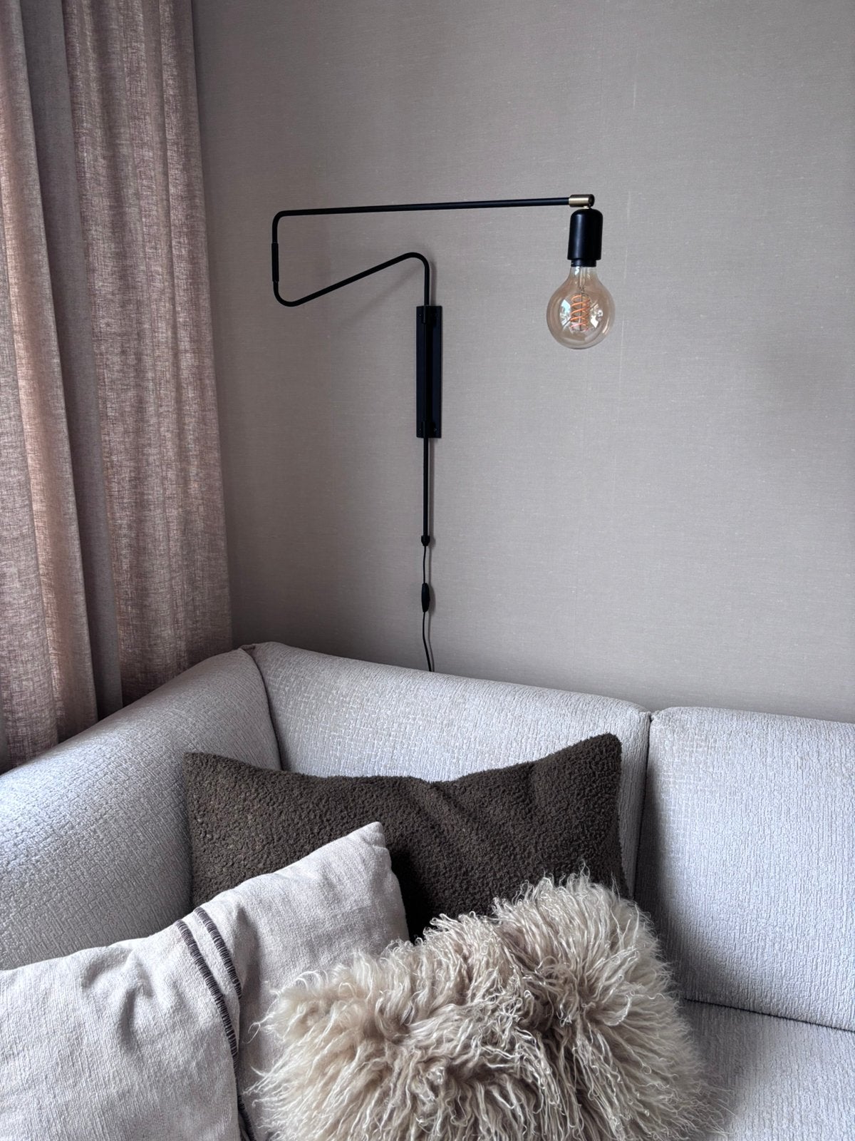 House doctor wandlamp swing zwart, Ophalen of Verzenden, Gebruikt, Metaal
