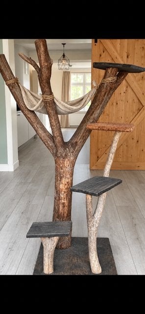 Houten krabpaal, Dieren en Toebehoren, Ophalen, Gebruikt, Krabpaal