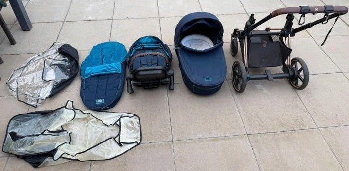 Cybex E Priam 4 Rose Gold met Reiswieg (carcot) en Buggy, Ophalen, Zo goed als nieuw, Overige merken, Met reiswieg