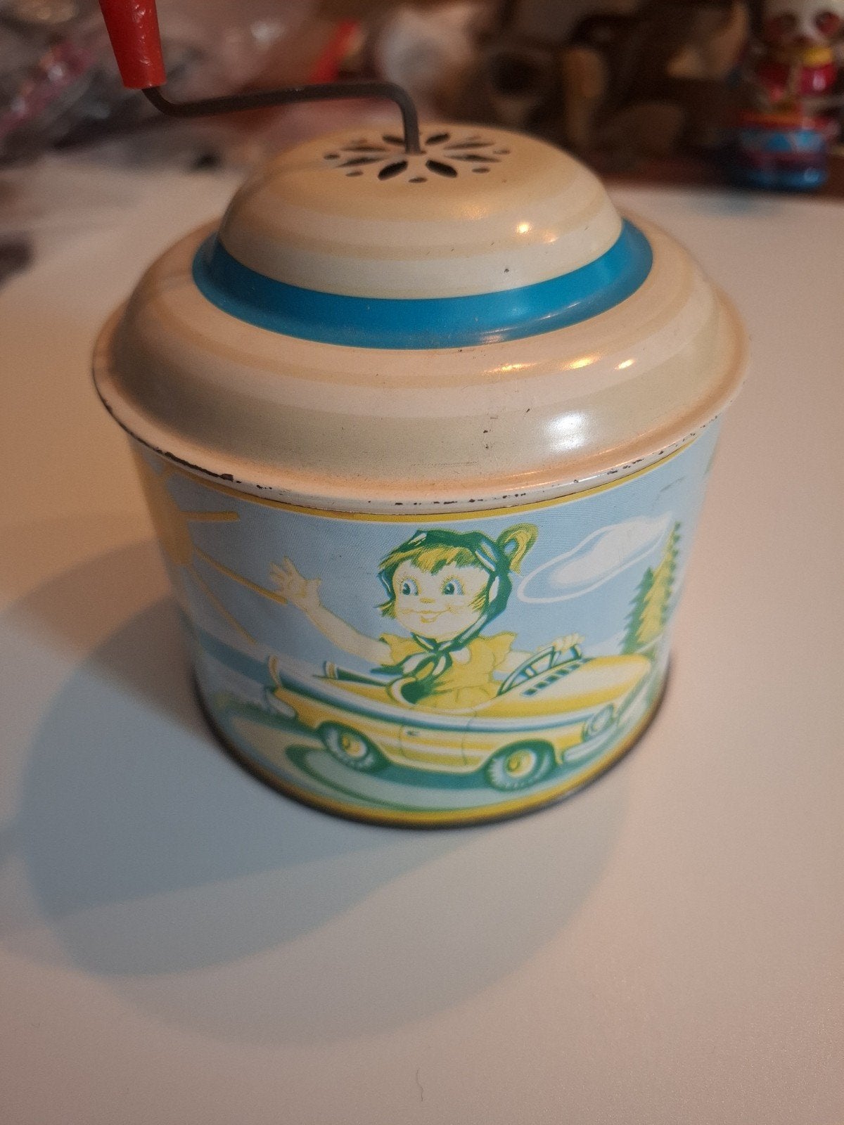 Vintage Muziekdoosje met Kinderfiguren - Licht Beschadigd, Ophalen of Verzenden