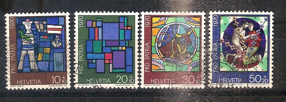 Zwitserland 925-928, Ophalen of Verzenden, BRD, Gestempeld