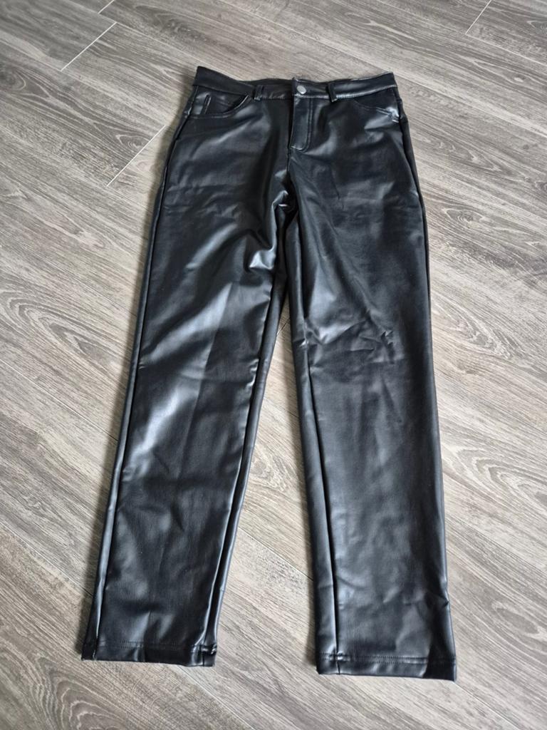 Esmara Zwarte Faux Leren Broek Maat 38, Maat 38/40 (M), Zwart, Zo goed als nieuw, Lang