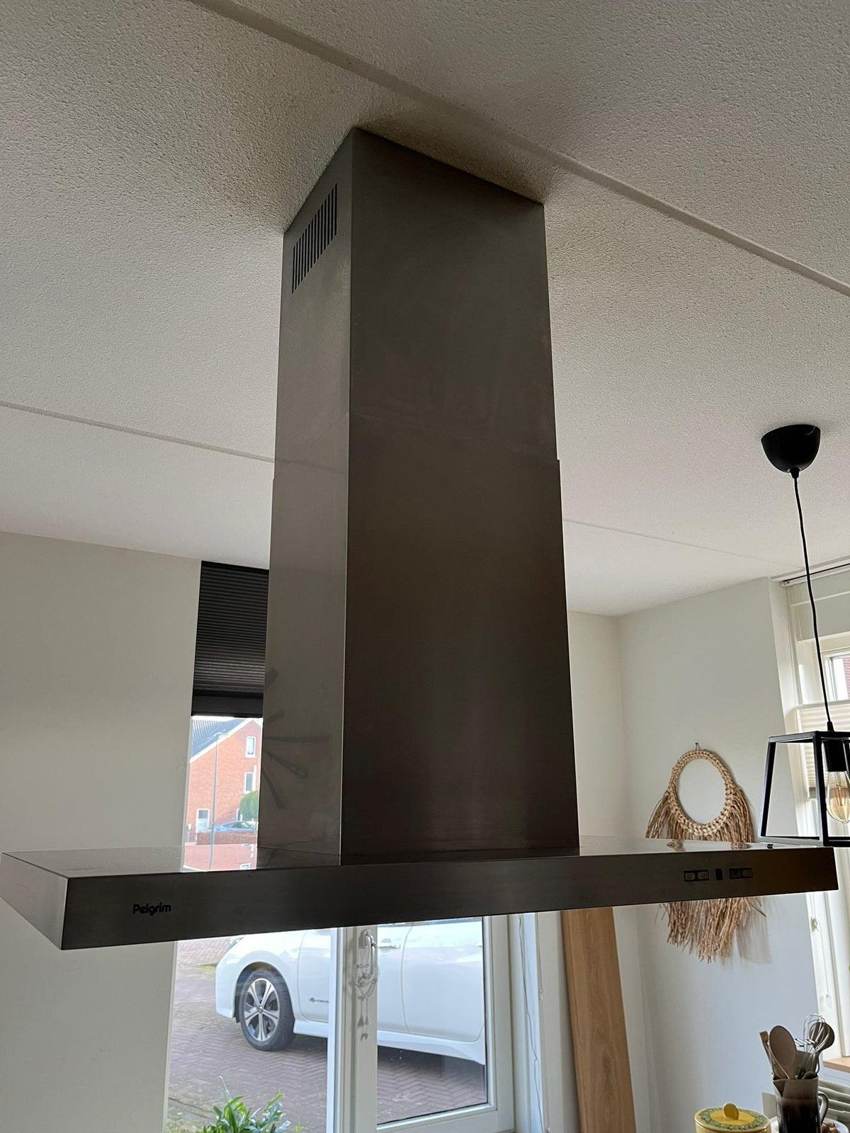 Pelgrim recirculatie eilandschouwkap - 90cm x 54cm, Ophalen, Zo goed als nieuw, 600 tot 800 m³ per uur, Recirculatie