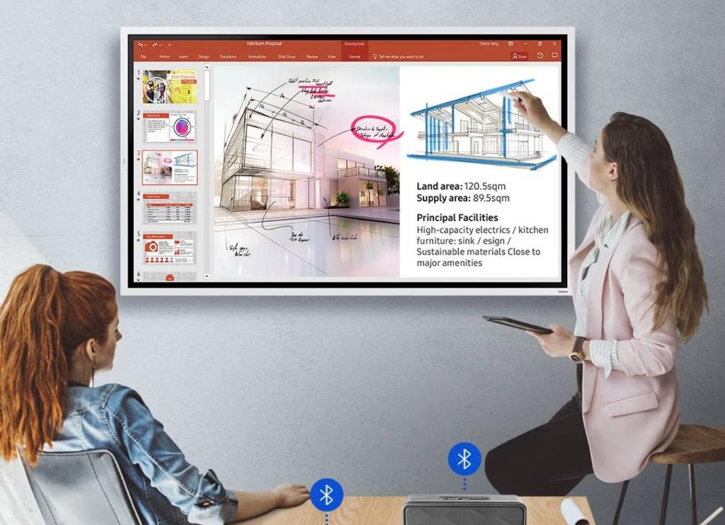 Samsung flip 55 4k scherm Digitaal Whiteboard, Ophalen, 50 Hz, LCD, Zo goed als nieuw