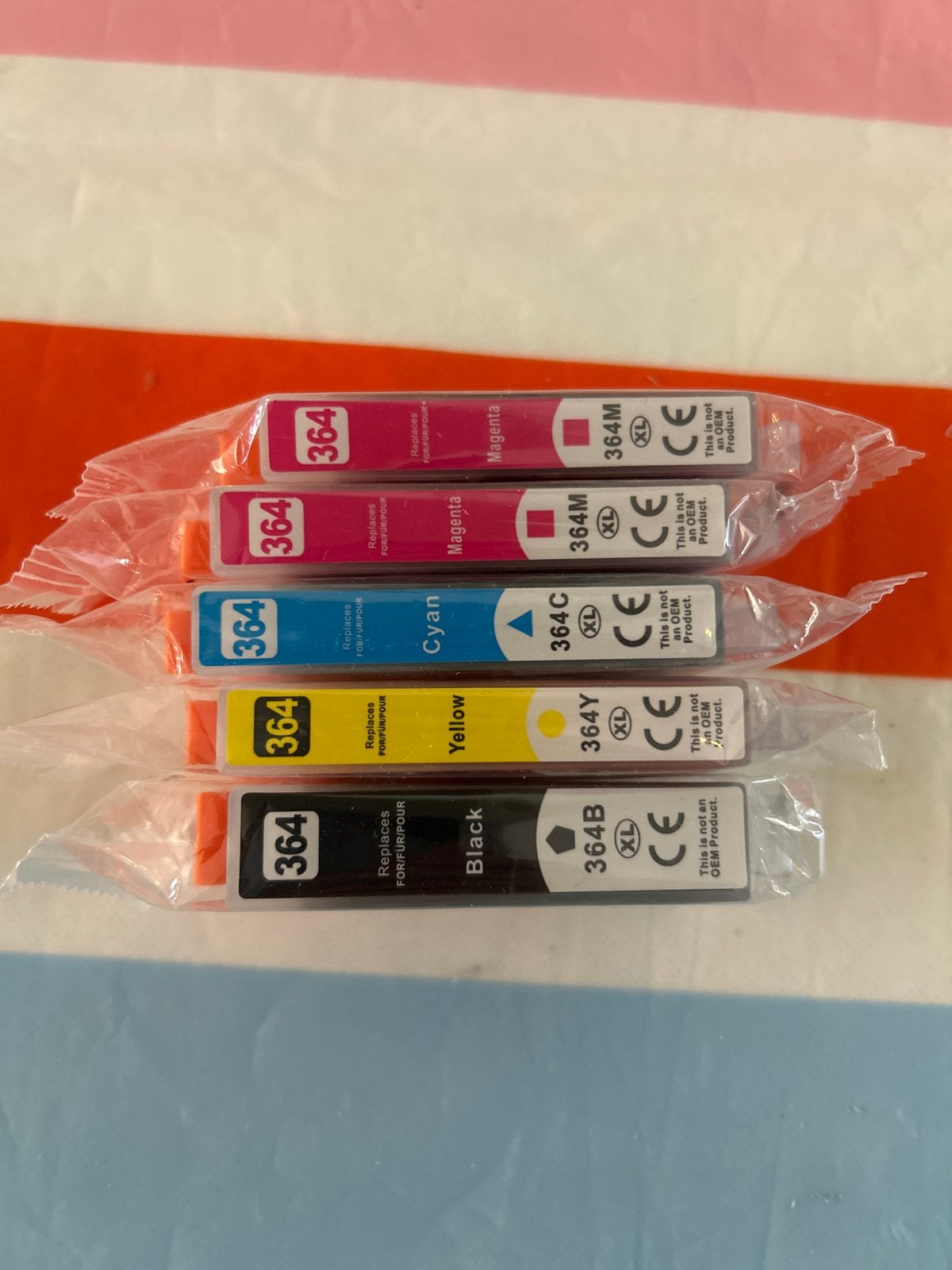 5x 364XL Inktcartridges (niet-OEM) - Zwart, Cyaan, Magenta,, Ophalen of Verzenden, Nieuw, Cartridge
