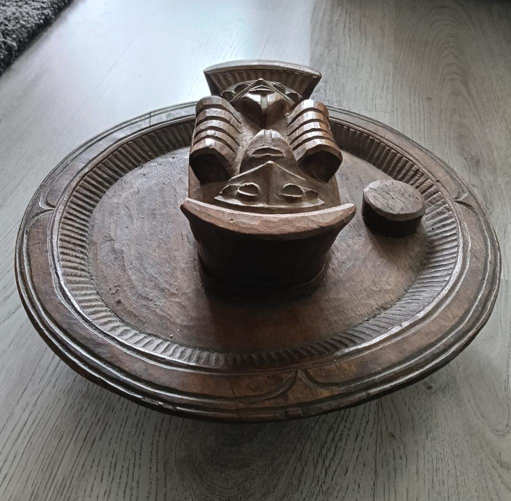 Yoruba Opon Ifa – Authentieke Rituele Schaal uit Nigeria, Antiek en Kunst, Kunst | Niet-Westerse kunst, Ophalen of Verzenden