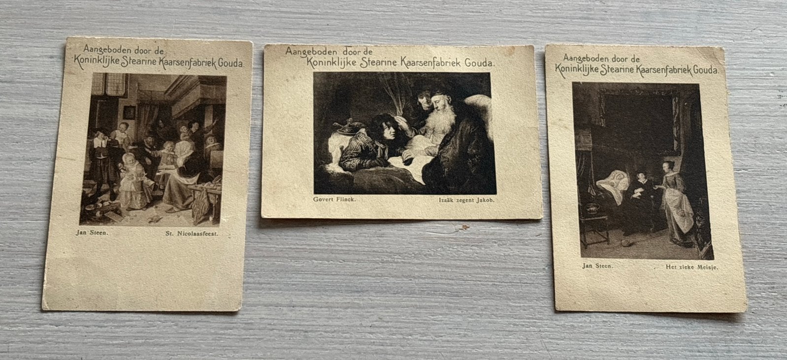3 Oude  Albumplaatjes Koninklijke Stearine Kaarsenfabriek, Ophalen of Verzenden