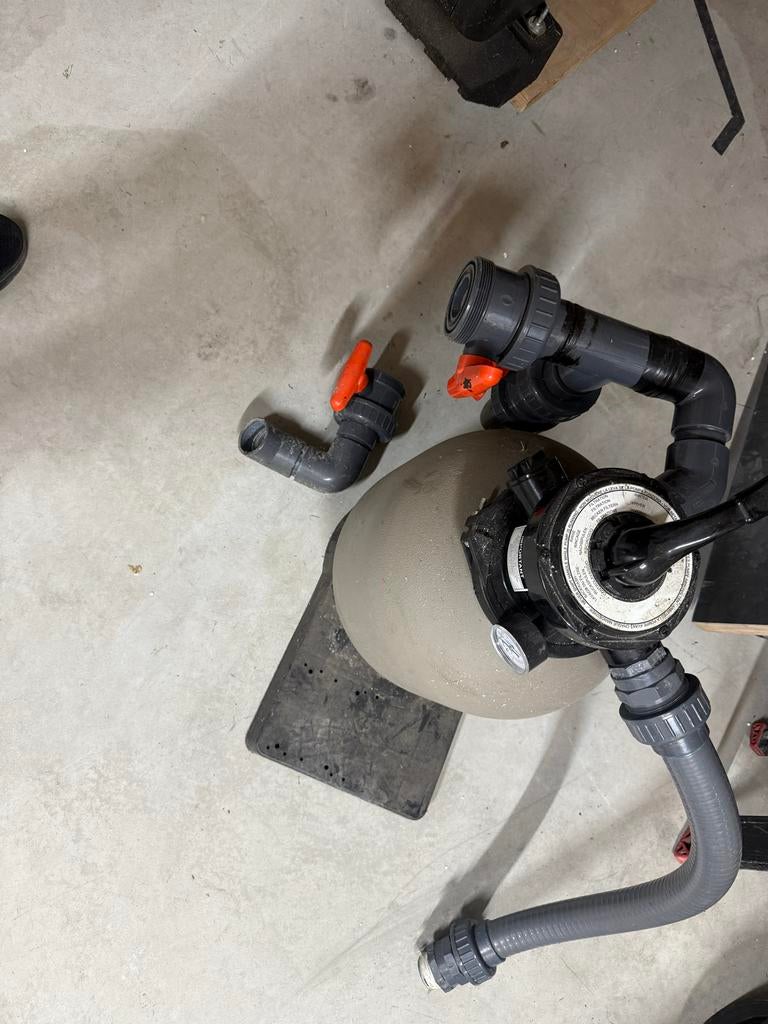 Zwembad zandfilterpomp met leidingen, Ophalen, Gebruikt, Zwembadpomp