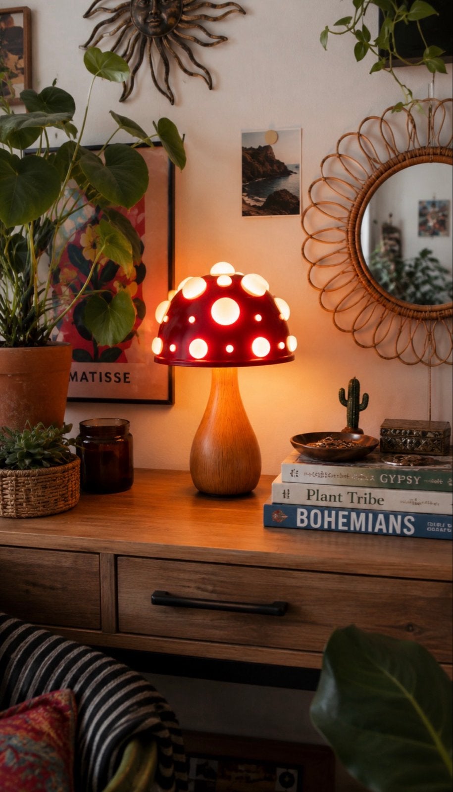Mushroom lamp designer space age - 2 lichtstanden, Dimbaar, Paddenstoellamp, Nieuw, Ophalen of Verzenden