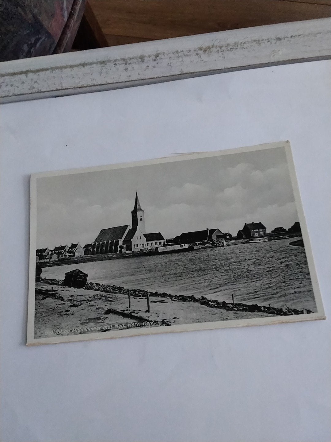Oude Ansichtkaart Nes, Herv. Kerk, Ameland, Ophalen of Verzenden, Voor 1920, Gelopen, Waddeneilanden
