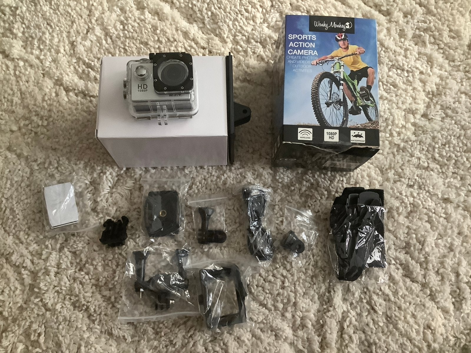 Wonky Monkey Sports Action Camera HD 1080P, Ophalen of Verzenden, Zo goed als nieuw, Overige merken