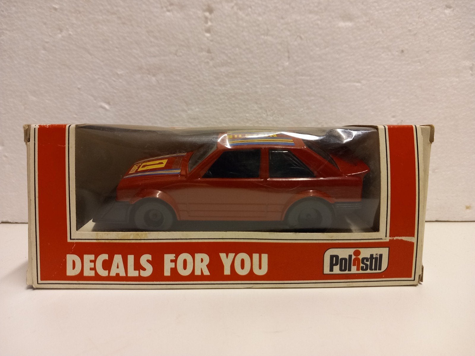 Polistil 1:40 Ford Escort Rally rood, Ophalen of Verzenden, Zo goed als nieuw, Auto, Overige merken