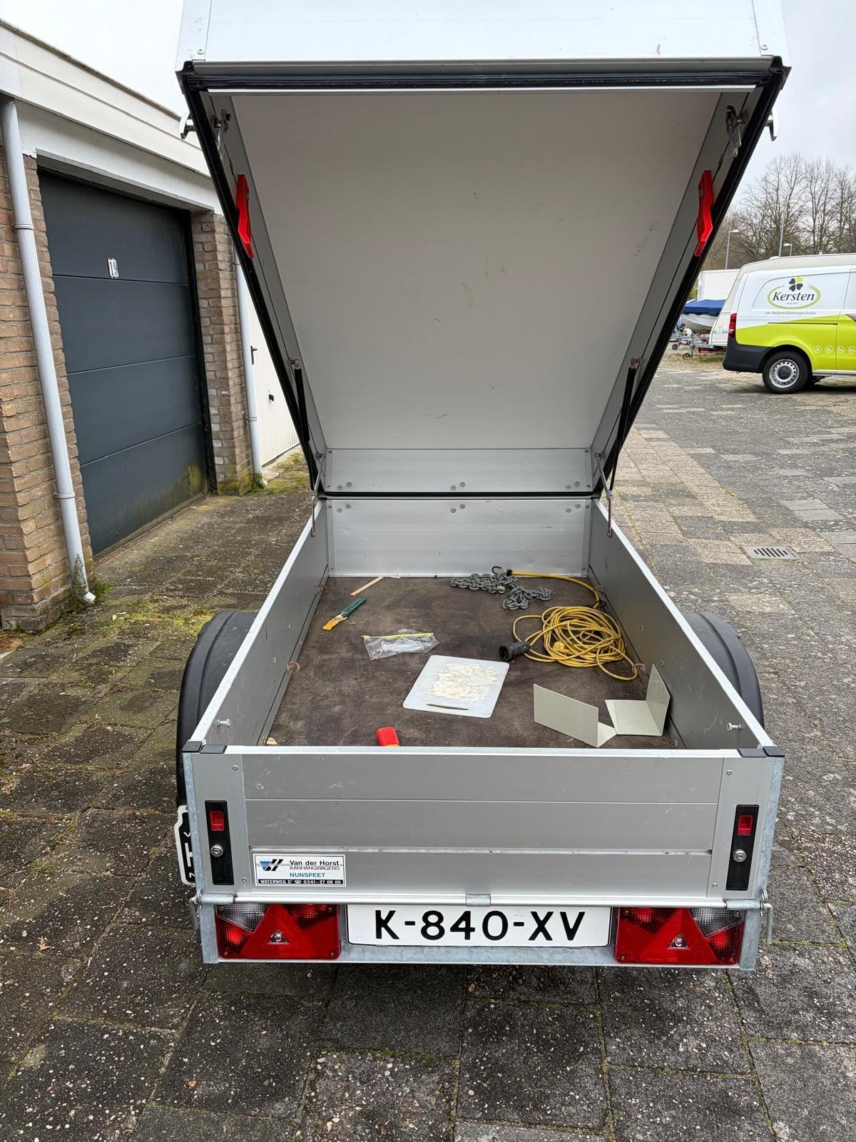 Compacte aanhangwagen met huif - Ideaal voor transport, Auto diversen, Ophalen, Zo goed als nieuw