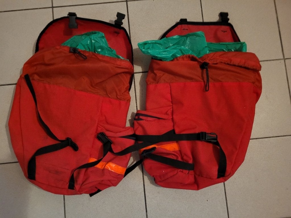 Fietstassen fietsvakantie Karrimor 45ltr, Ophalen of Verzenden, Gebruikt, Karrimor