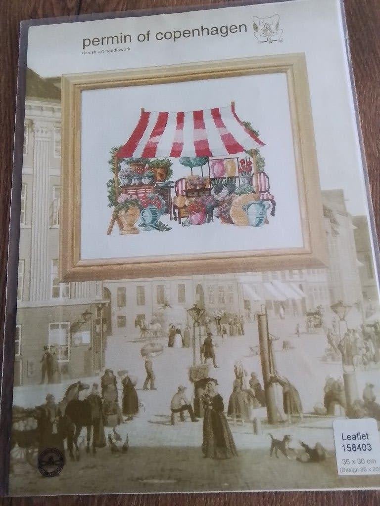 Borduurpatroon flower booths, nr 158403, Ophalen of Verzenden, Zo goed als nieuw, Patroon