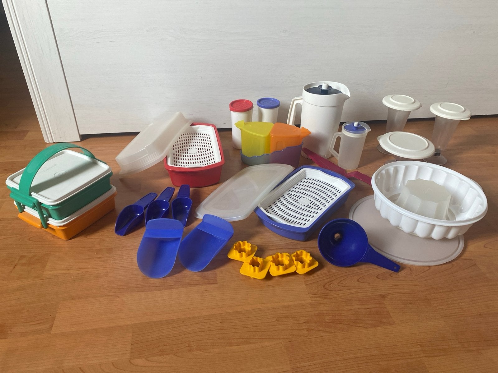 Grote partij Tupperware: bakken, kommen, kannen en meer, BPA-vrij, Gebruikt, Blauw, Ophalen of Verzenden