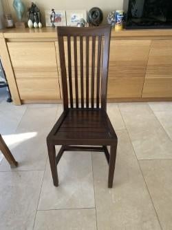 6 eetkamerstoelen (koloniaal), Ophalen, Koloniale eettafel stoelen, Gebruikt, Bruin