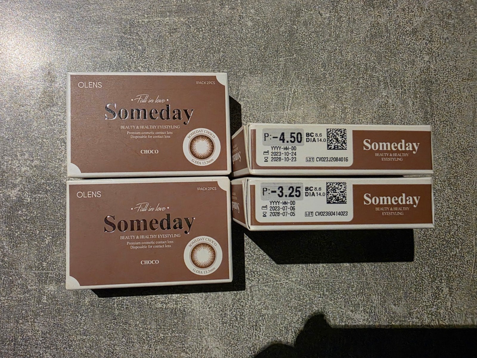k-beauty Olens Someday Choco contactlenzen -4.50 en -3.25, Bruin, Olens, Nieuw, Ophalen of Verzenden