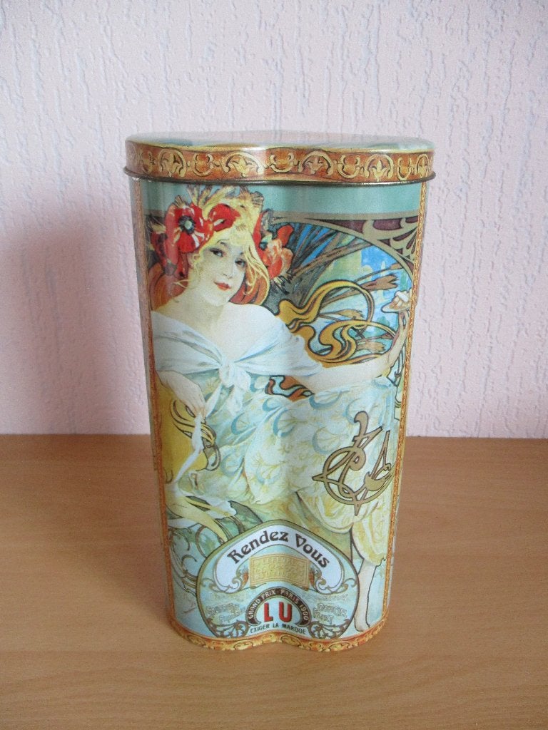Hartvormig hoog blik van Lu - 24 cm, Verzamelen, Blikken, Ophalen of Verzenden, Zo goed als nieuw, Overige, Overige merken
