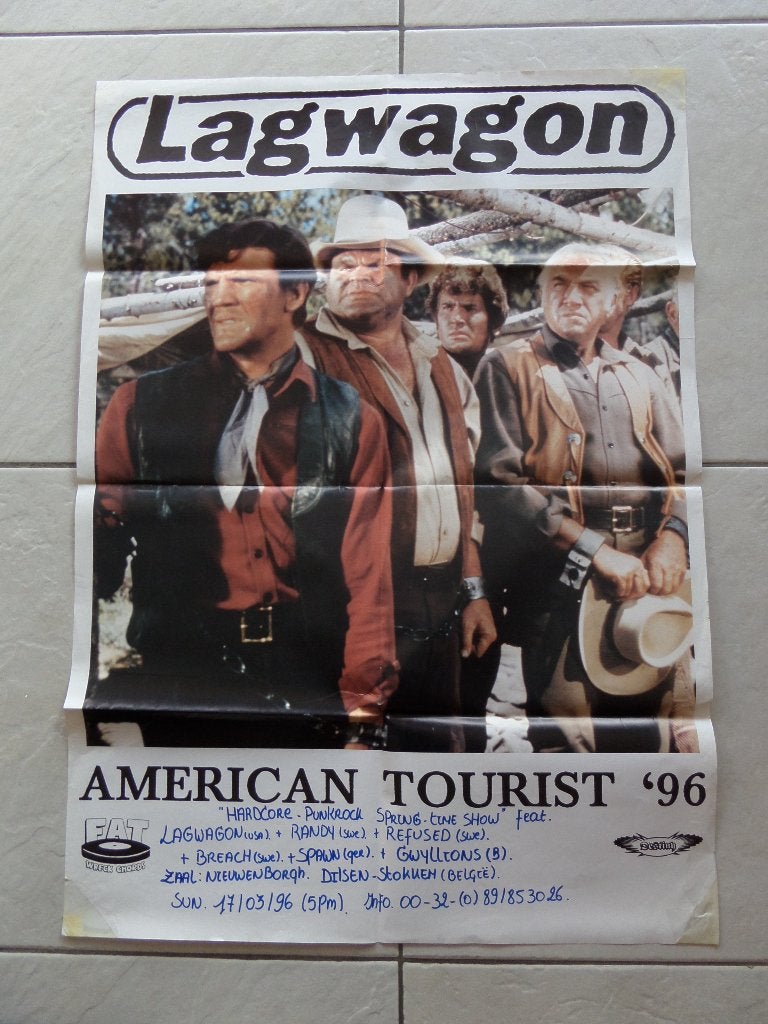 LAGWAGON - European tour 1996 poster, Ophalen of Verzenden, A1 t/m A3, Muziek, Rechthoekig Staand