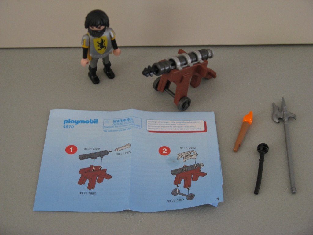 playmobil 4870 kanonnier van leeuwenridders, Complete set, Ophalen of Verzenden, Zo goed als nieuw, Kasteel/Fort