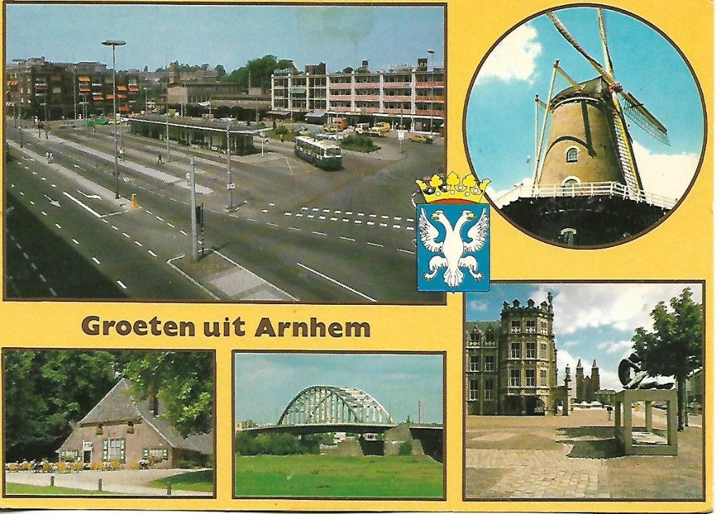 Arnhem- -5-luik., Verzamelen, Ansichtkaarten | Nederland, Verzenden, 1980 tot heden, Gelopen, Gelderland
