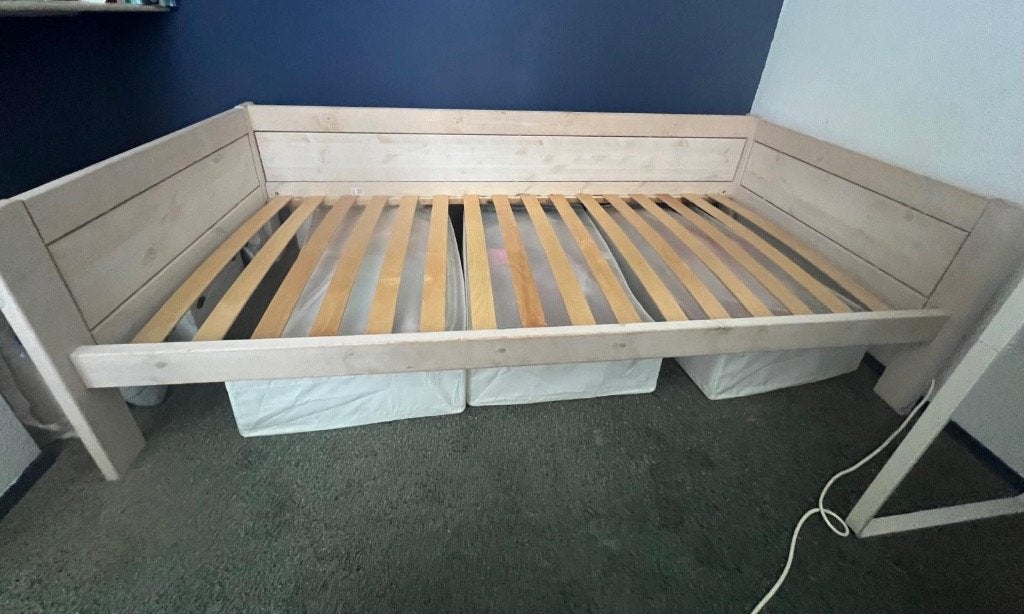 LifeTime Bed, Ophalen, Eenpersoons, LifeTime, Hout