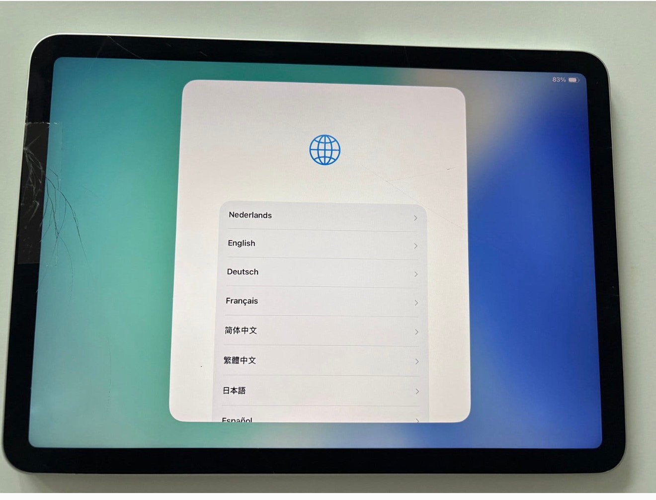 Ipad Air 4e Generatie - Gebarsten scherm, Computers en Software, Gebruikt, Apple iPad Air, 11 inch, Ophalen of Verzenden