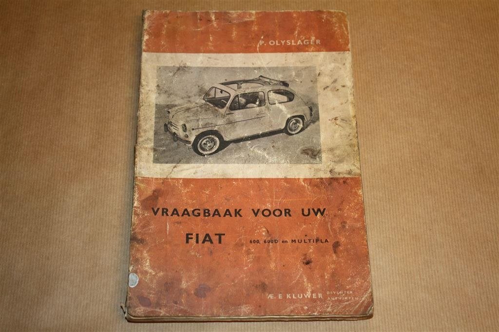 Vraagbaak Fiat 600, 600D Multipla - 1965, Auto diversen, Ophalen of Verzenden